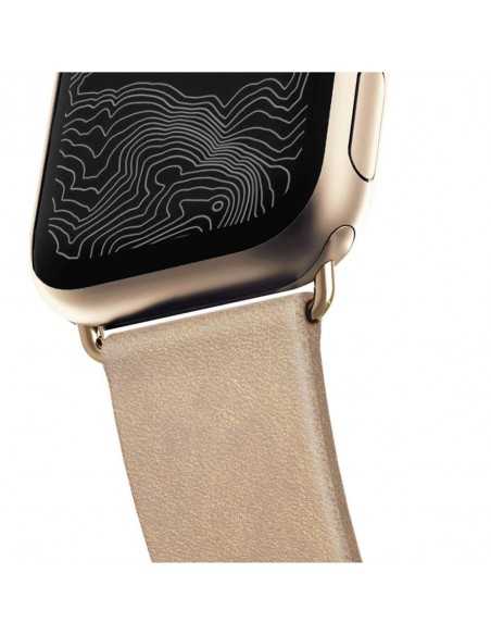 Pasek Apple Watch 38/40 mm Nomad Skóra Beżowo-Złoty
