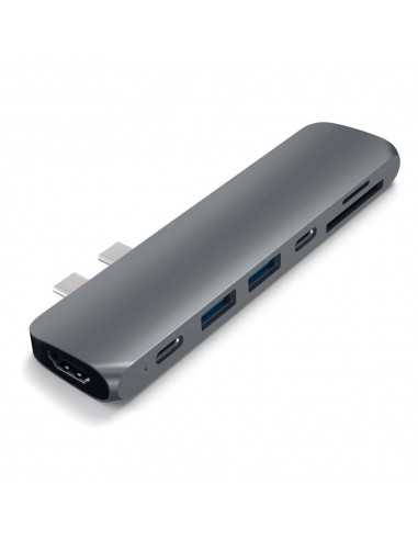 Rozgałęziacz HUB Satechi do Macbook Pro - USB-C ThunderBolt 3 HDMI 4K USB 3.0 SD Micro SD Szary