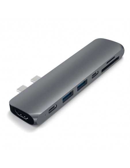Rozgałęziacz HUB Satechi do Macbook Pro - USB-C ThunderBolt 3 HDMI 4K USB 3.0 SD Micro SD Szary
