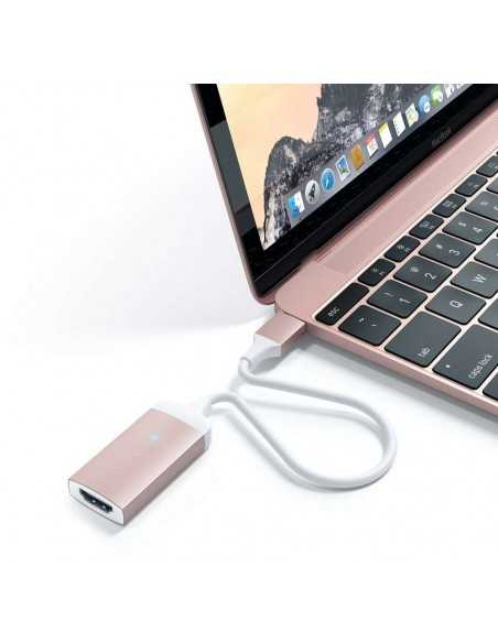 Przejściówka aluminiowa Satechi USB-C-HDMI Różowa