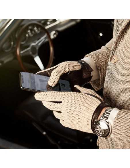 Rękawiczki do ekranów dotykowych napoGloves napoCrochet męskie XL Brązowe