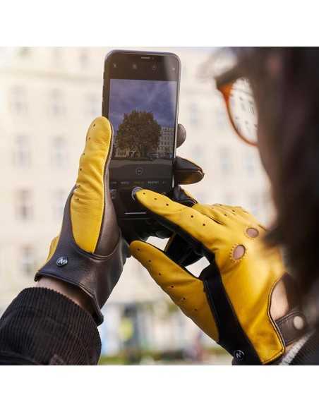 Rękawiczki do ekranów dotykowych napoGloves napoDRIVE męskie XL Żółte