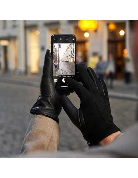 Rękawiczki do ekranów dotykowych napoGloves napoSUEDE męskie XL Czarne