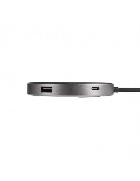XTORM Adapter USB-C Hub 6-in-one z funkcją indukcyjnego ładowania szary