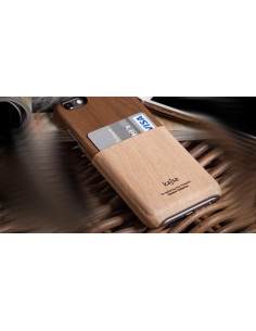 Etui iPhone 6/6S Outdoor Wzór drewna Kieszonka Beżowe 2