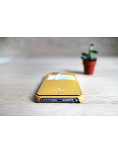 Etui iPhone 6 kieszonka Stuff skóra musztardowe 2