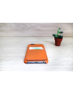 Etui iPhone 6 kieszonka Stuff skóra pomarańczowe 2