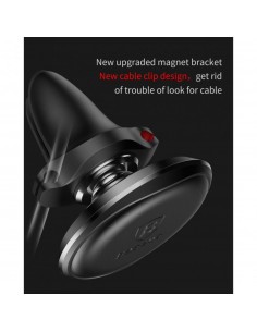BASEUS MAGNETIC AIR VENT CAR MOUNT WITH CABLE CLIP BLACK 2