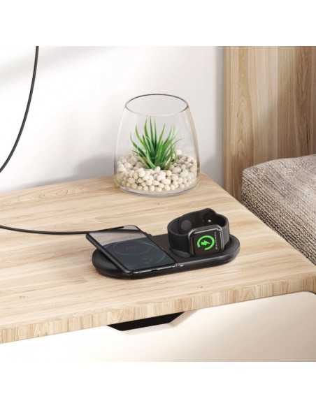 BASEUS PLANET 2IN1 WIRELESS CHARGER BLACK