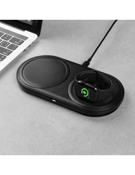 BASEUS PLANET 2IN1 WIRELESS CHARGER BLACK