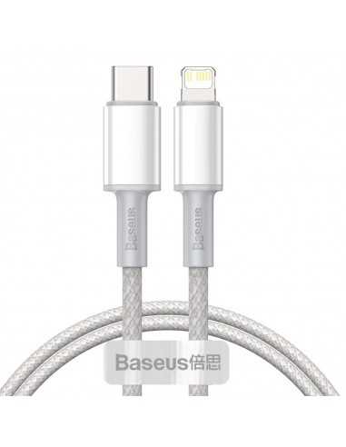 BASEUS DATA PD20W TYPE-C TO LIGHTNING CABLE 100CM WHITE