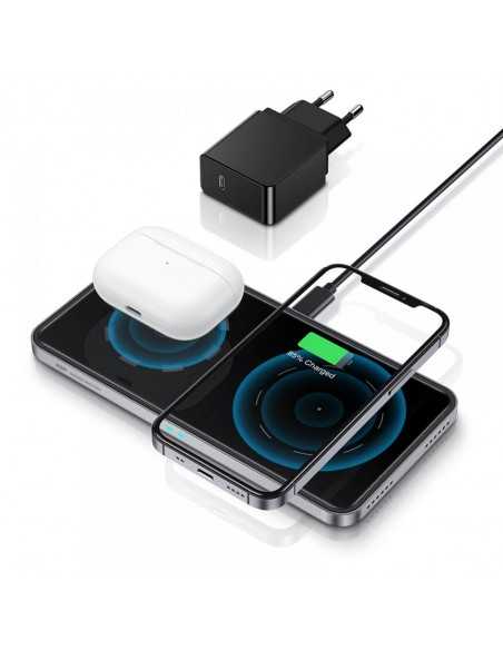 ESR HALOLOCK 2IN1 MAGNETIC MAGSAFE WIRELESS CHARGER BLACK