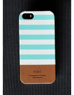 Etui iPhone 5S Kolekcja Resort Paski - Turkusowy 2