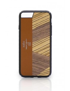 Etui iPhone 7/8 Kajsa Tangram Drewno Brązowe