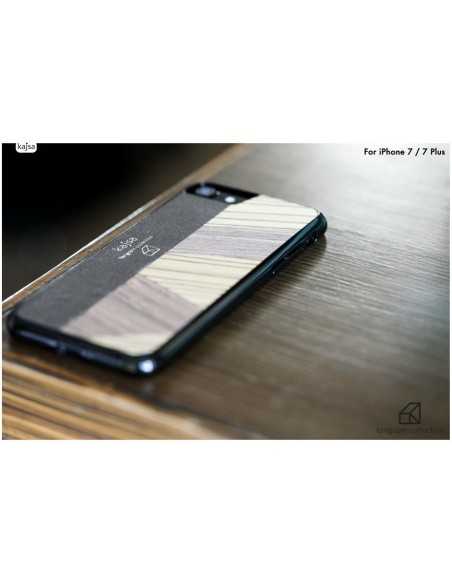 Etui iPhone 7/8 Kajsa Tangram Drewno Czarno Białe