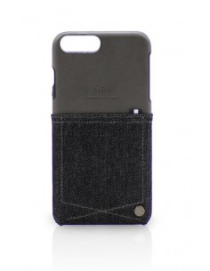ETUI IPHONE 7/8 PLUS KAJSA DENIM KIESZONKA CZARNE