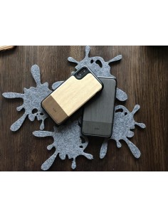 Etui iPhone X Outdoor Wzór drewna Beżowe 2