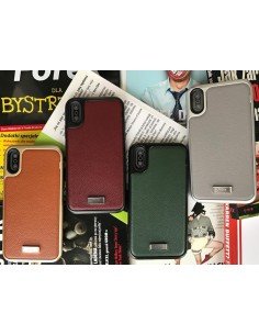 Etui iPhone X Kajsa Skóra Luxe Szare 2