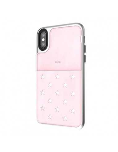 Etui iPhone X Kajsa Gwiazdki Kieszonka Różowe