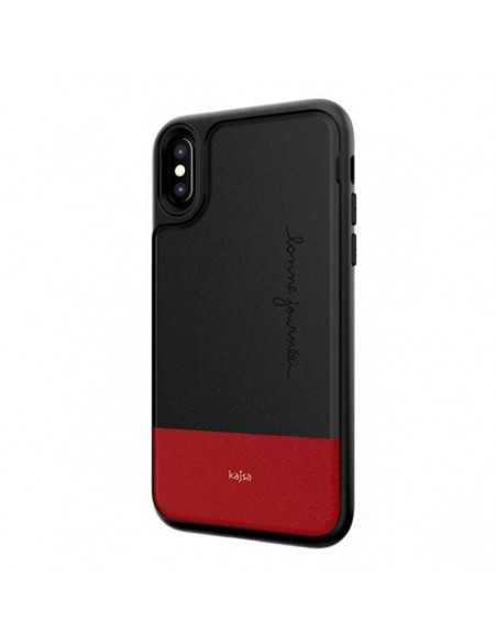 Etui iPhone X Kajsa Skóra Preppie Czarne