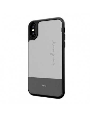 Etui iPhone X Kajsa Skóra Preppie Szare