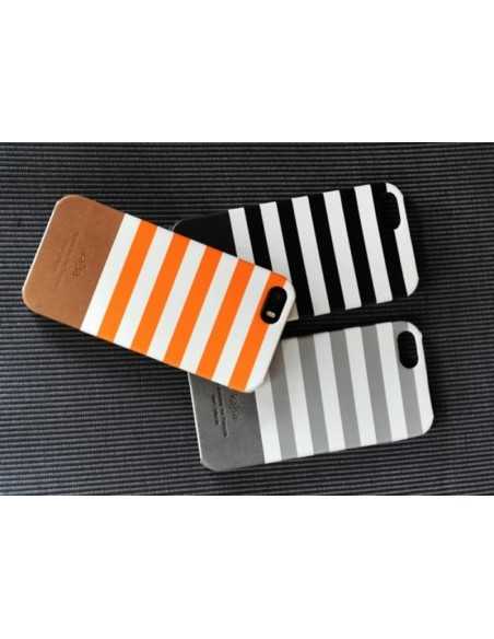 Etui iPhone 5S Kolekcja Resort Paski - Srebrny