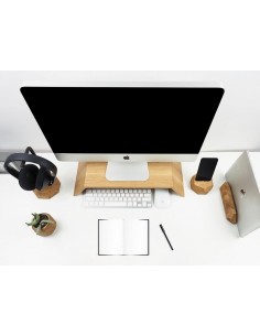 Drewniana podstawka pod monitor dąb 2