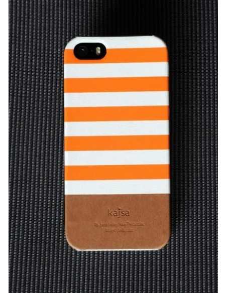 Etui iPhone 5S Kolekcja Resort Paski - Pomarańczowy