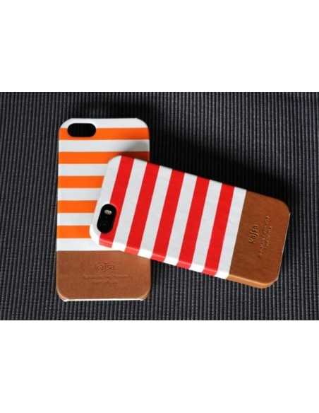 Etui iPhone 5S Kolekcja Resort Paski - Pomarańczowy