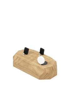 Stacja dokująca iPhone i Apple Watch Oakywood potrójna dąb 2